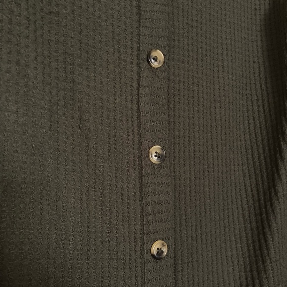 Olive Green Button up Dress / Cardigan - Picture 2 of 3